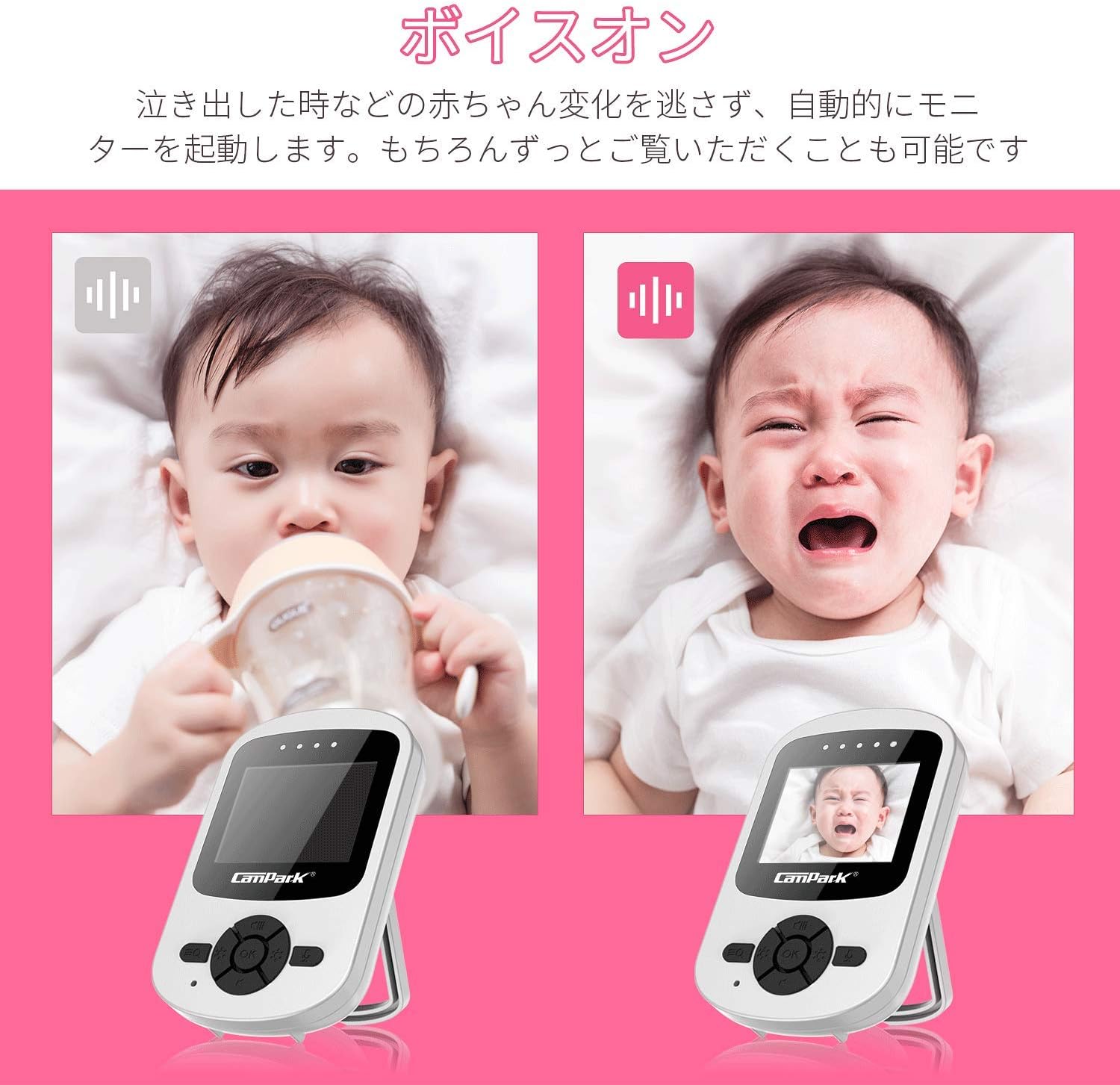 Amazon Co Jp Campark Baby Monitor Watching Camera Remote Monitoring Night Vision Function Two Way Voice Communication Baby Camera Baby Shower Pet Watching Senior Nursing Japanese Instruction Manual Included White Baby Maternity