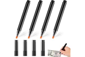 Outus 4 Pieces Counterfeit Detector Pen Money Checker Pens Checker Detect Fake Marker Fake Bill Checker Universal False Currency Bills Money Loss Prevention Tester
