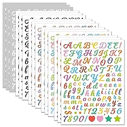 1770 Pcs Alphabet Stickers 0.5 Inch Colorful Letter