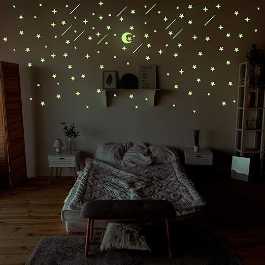 Watinc 233pcs Glow In The Dark Stickers Constellations Planets