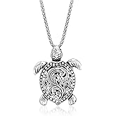 Ross-Simons Sterling Silver Bali-Style Turtle Pendant Necklace