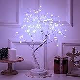108 LED Birch Tree Lights 20 Inches Artificial Tabletop Fairy Tree Lamp Eight Lighting Modes USB or Battery Operated with Timer Decor for Bedroom Living Room Wedding Christmas Easter (White Light)