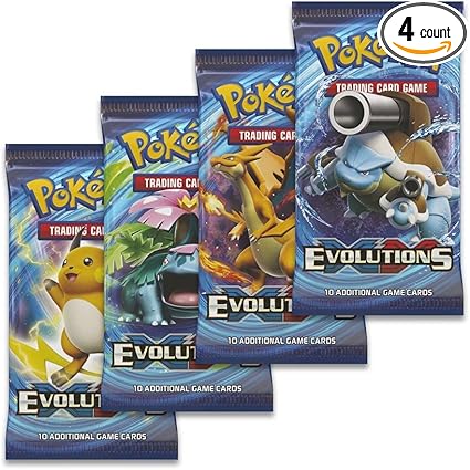 Amazon Com Dreki Pipes Pokemon Xy Evolutions 4 Boosters Complete Artset Sports Outdoors