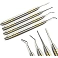 MEDSPO Professional Dental Instruments Osteotome Periotome Luxating Elevator Implant | Orthodontic PDL Teeth | Surgical Root Extraction Spreading (Periotome Gold Set Of 4)