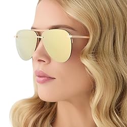 DIFF Tahoe Designer Oversized Aviator Sunglasses