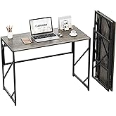 Elephance Folding Desk Writing Computer Desk for Home Office, No-Assembly Study Office Desk Foldable Table for Small Spaces