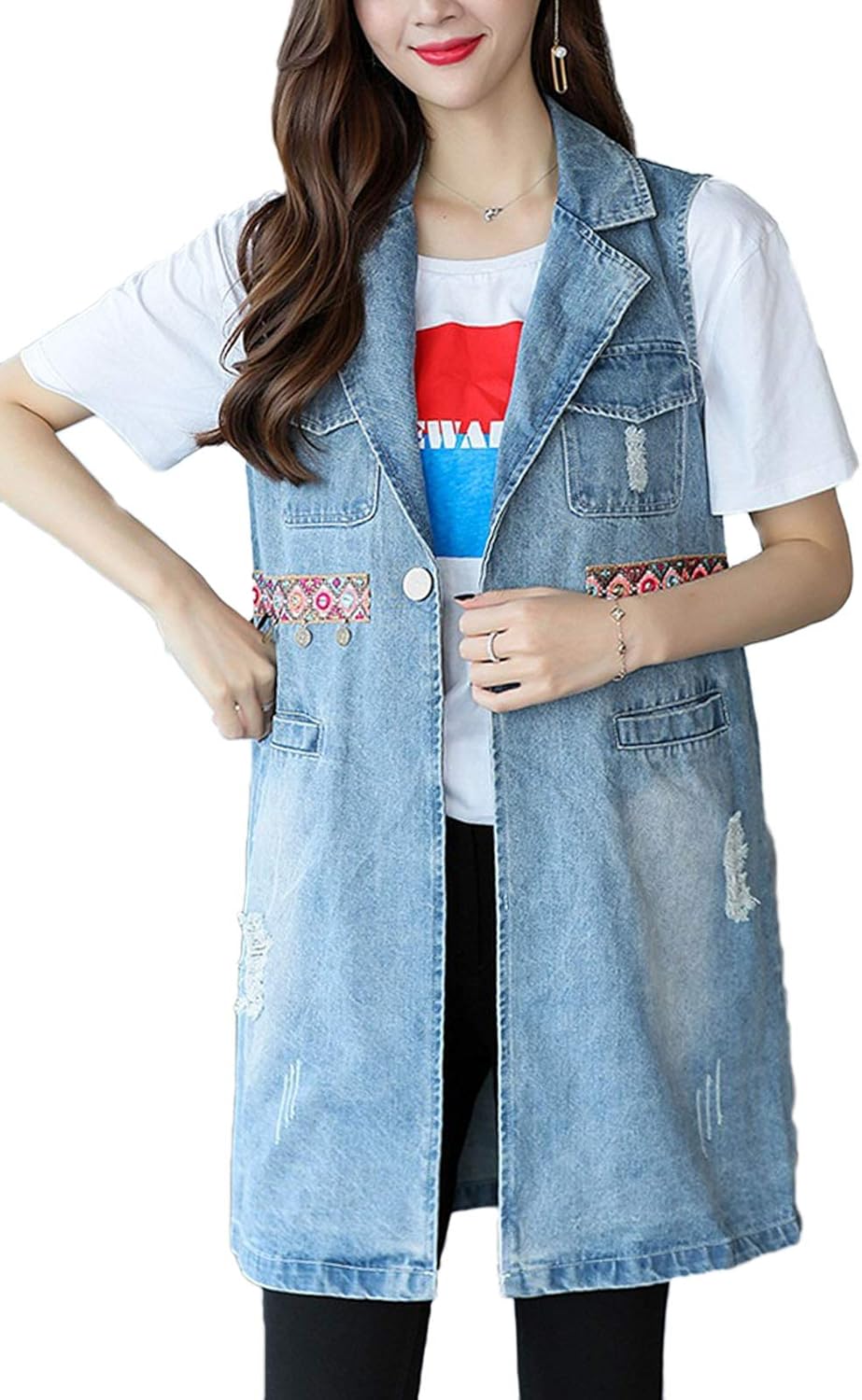juniors jean vest