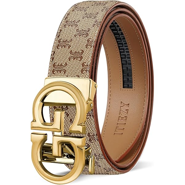 JIEERCUN Women's & Men's Belts - H Buckle, Personalized Letter