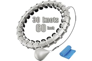 Dumoyi Smart Weighted Fitness Hoop for Adults Weight Loss, Infinity Hoop, 2 in 1 Adomen Fitness Massage Workout Equipment, Great for Adults and Beginners