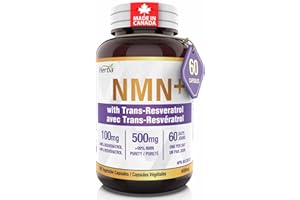 Herba NMN Supplement with Resveratrol – 500mg + 100mg | 100% Purity β-NMN & >99% Resveratrol | NAD Supplement Canada Made | N