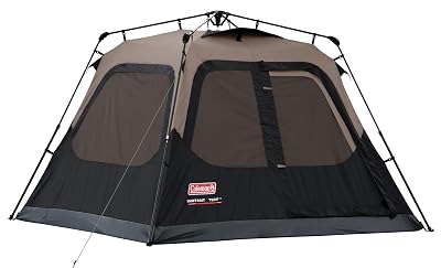 Coleman 4/6/8/10 Person Instant Camping Tent with 1-Minute Setup, Large Family Tent with Pre-Attached Poles, Air Vent, & Carry Bag, Sets Up in About 60 Seconds