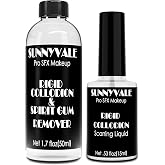 SUNNYVALE 15ml Rigid Collodion with Brush and Remover Kit, Professional Scarring Liquid For Face Body Fake Scar Makeup for Halloween SFX Special Effects Costume Theatre Film Makeup(0.53oz+1.7oz)
