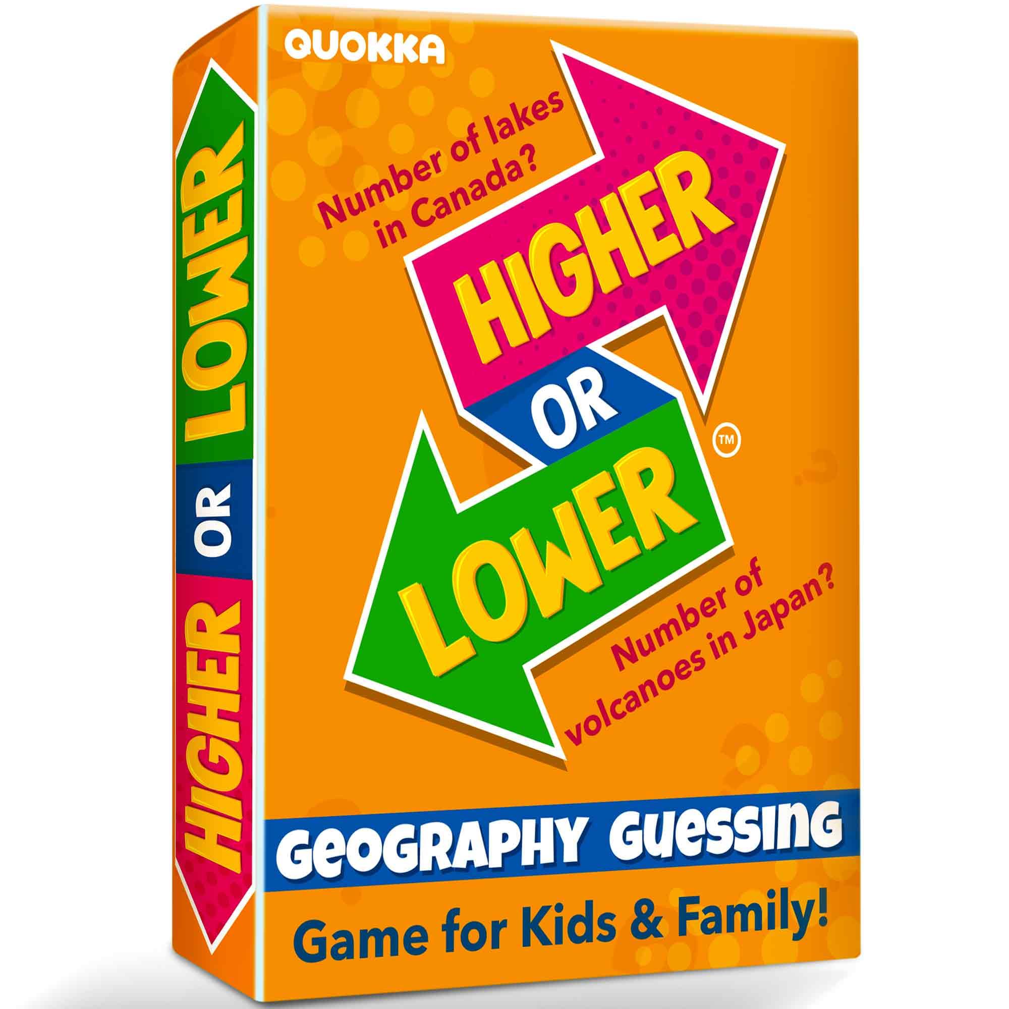 Photo 1 of ****Factory seal*****
QUOKKA Trivia Board Games for Kids and Adults - Version V2.0 - Family Night Geography Games 4xSet Higher or Lower Trivia Cards | Guess Fun Questions | 2 + Players - Challenge Your Geography Knowledge