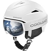 Odoland Snowboard Helmet, Ski Helmet with Ski Goggles for Adults & Youth, Durable PC Shell & EPS Foam, Safety Snow Helmets Goggles for Men Women