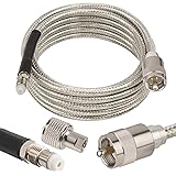 MOOKEERF CB Coax Cable 10ft,Low Loss RG8X Stranded