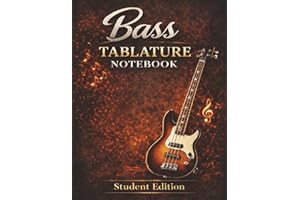 Bass Tablature Notebook: 4-String Tab Paper with Measure Guides for Practice and Learning: Structured Bass Tab Paper for Prac