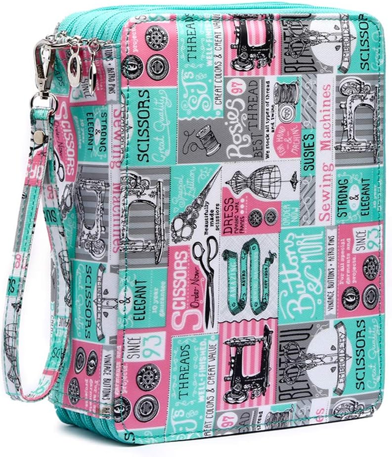 YOUNGCOL 184 Slot Colored Pencil Case -Large Capacity Nubuck Leather Pencil Holder Organizer(Artist)