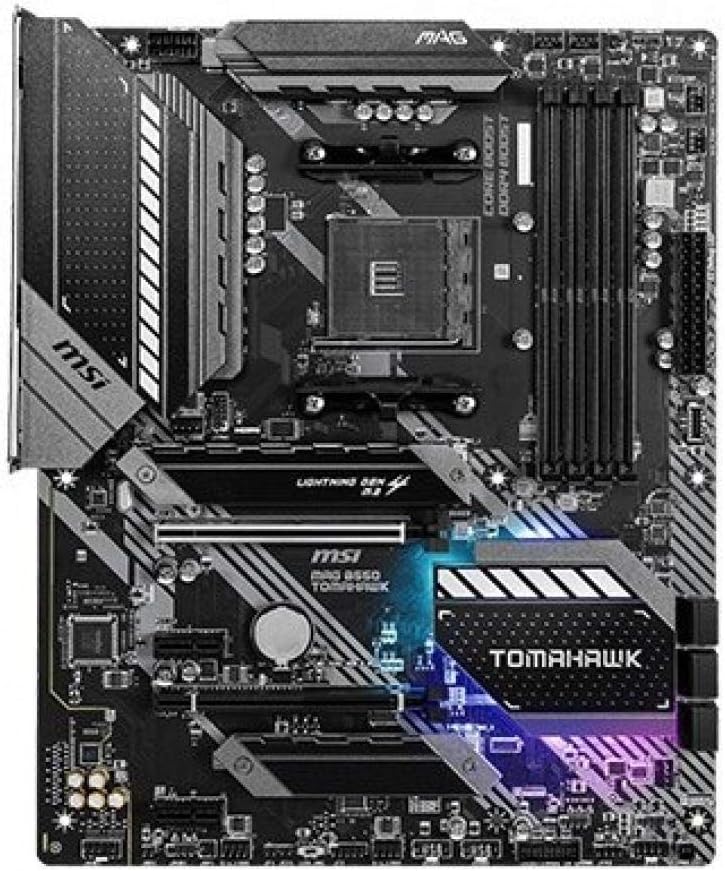MSI MAG B550 TOMAHAWK Motherboard ATX, Supports AMD Ryzen 3rd Gen Processors, AM4, DDR4 Boost (4866MHz/OC), 1 x PCIe 4.0 x16 - Image 3
