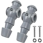 Marsrut 2PCS Foosball Replacement Players Set, Foosball Men Set, Soccer Player, Plastic Replacement Parts for Football Table (Grey, 2 Hexagon Nuts Included)