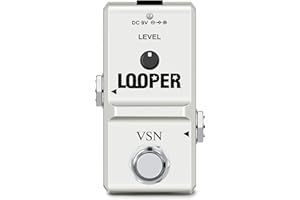VSN Looper Guitar Pedal Loop Effect Pedals Electric with Memory Card Port Unlimited Loops Recording 10 Minutes True Bypass