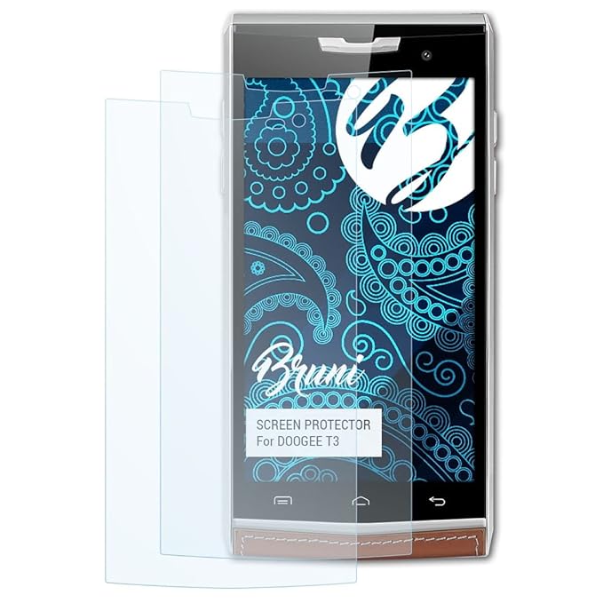 Bruni Schutzfolie für DOOGEE T3 Folie, glasklare Displayschutzfolie (2X)