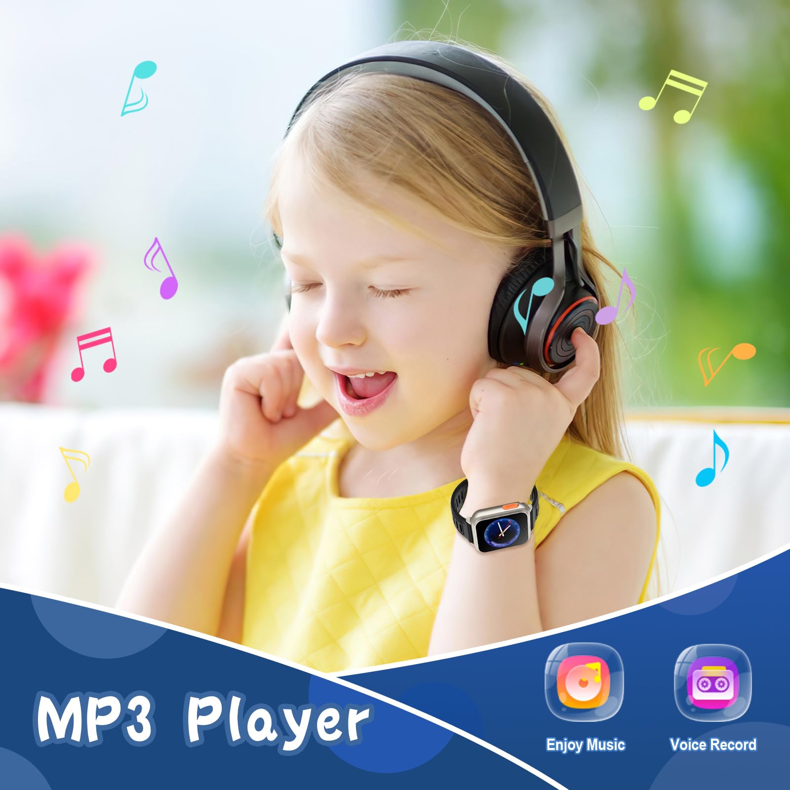 Sedzofan Kids Game Smart Watch with 24 Puzzle Games HD Touch Screen Camera Video Music Player Pedometer Alarm Clock Flashlight 12/24 hr Kids Watches Gift for 4-12 Year Old Boys Girls Toys for Kids