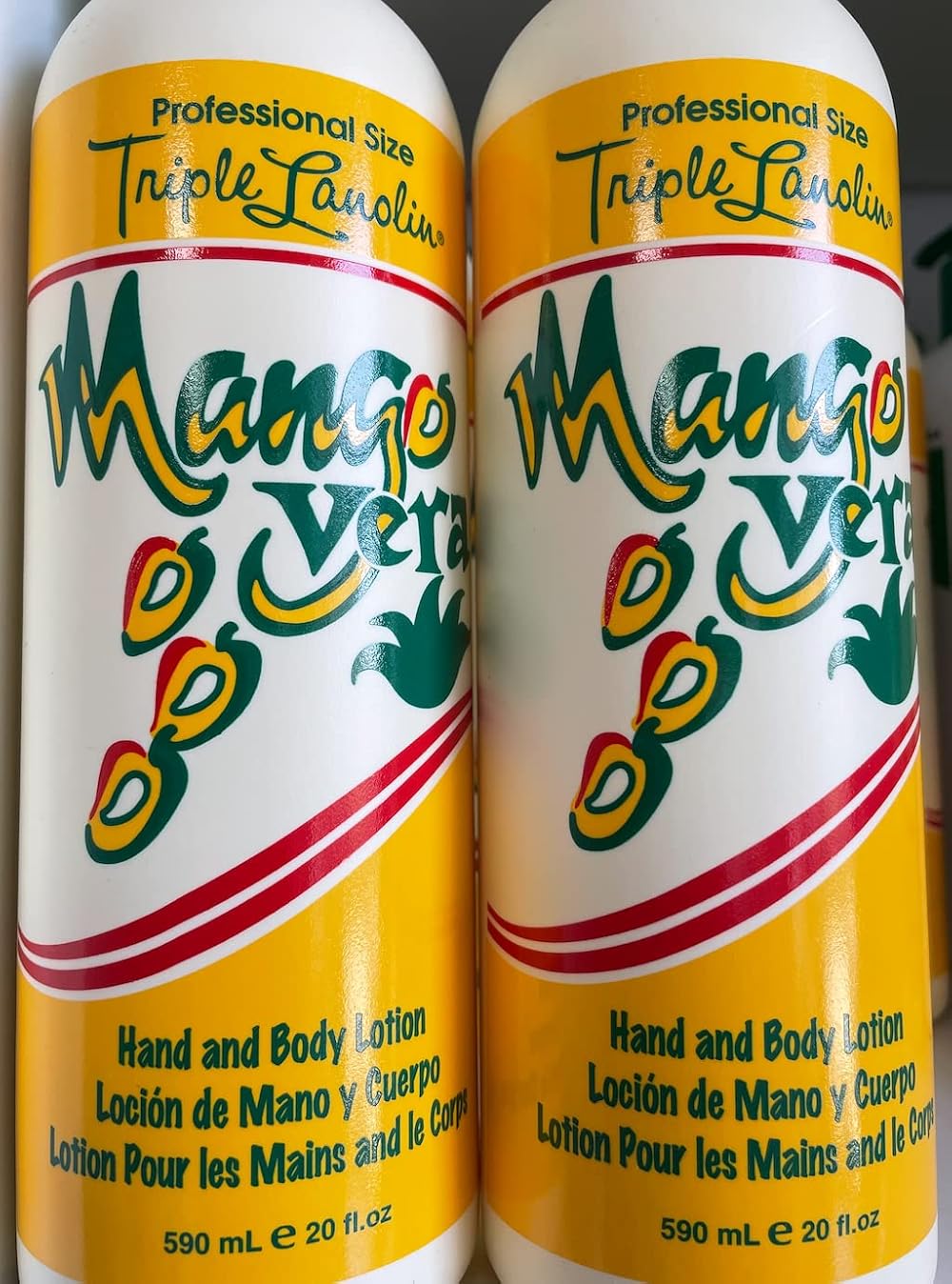 2x RICHENNA Triple Lanolin Mango Vera Hand Body Lotion 440ml All Skin Types