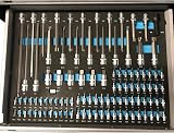US PRO 7 Drawer Roller Tool Box Cabinet with Full Tool Set Grey/Black view 7