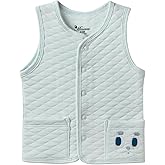 Minicoco Baby Girl Vest- Cotton Warm, Breathable, Soft & Lightweight Baby Vest for Spring Fall Clothes 0-24M