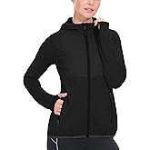 Little Donkey Andy Women's Lightweight Thermal Running Jacket Hybrid Quilted Full Zip Golf Jacket with Hood
