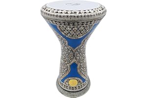 The 17.5" Gawharet El Fan Darbuka Doumbek NG 2.0 -Model (Spider Blue)