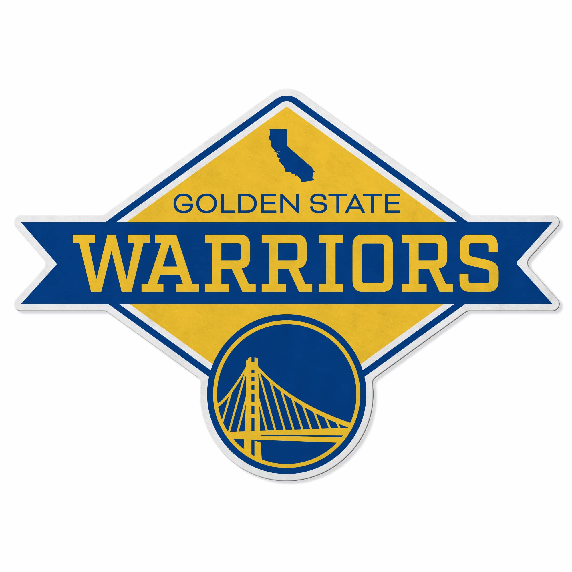 rico industries nba basketball golden state warriors diamond shape cut pennant - home and living roo