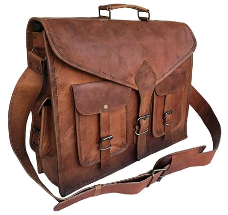 antique leather satchel