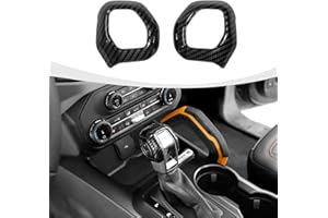 RAZPOY Gear Shift Knob Trim Cover Compatible with 2021-2025 Ford Bronco Interior Accessories, Carbon Fiber