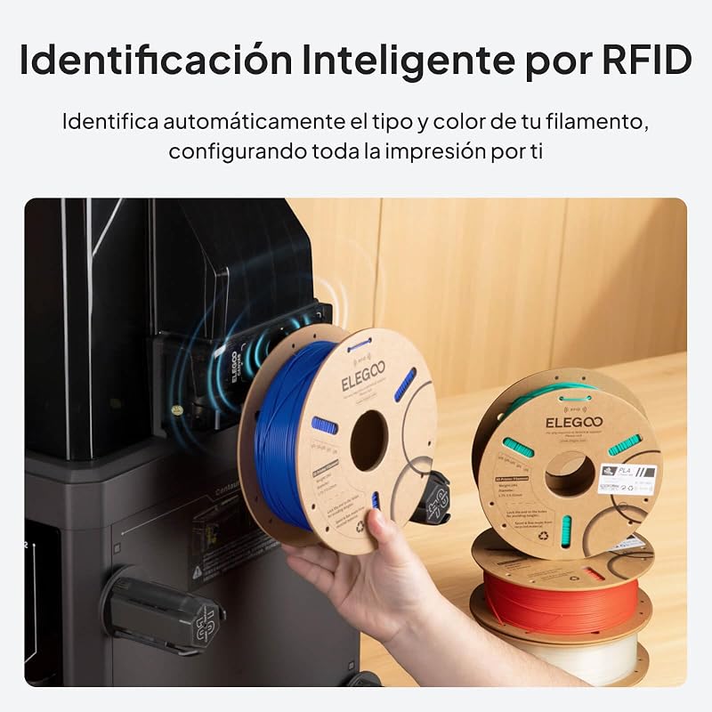 RFID Filamento PLA 1.75mm Negro 1KG