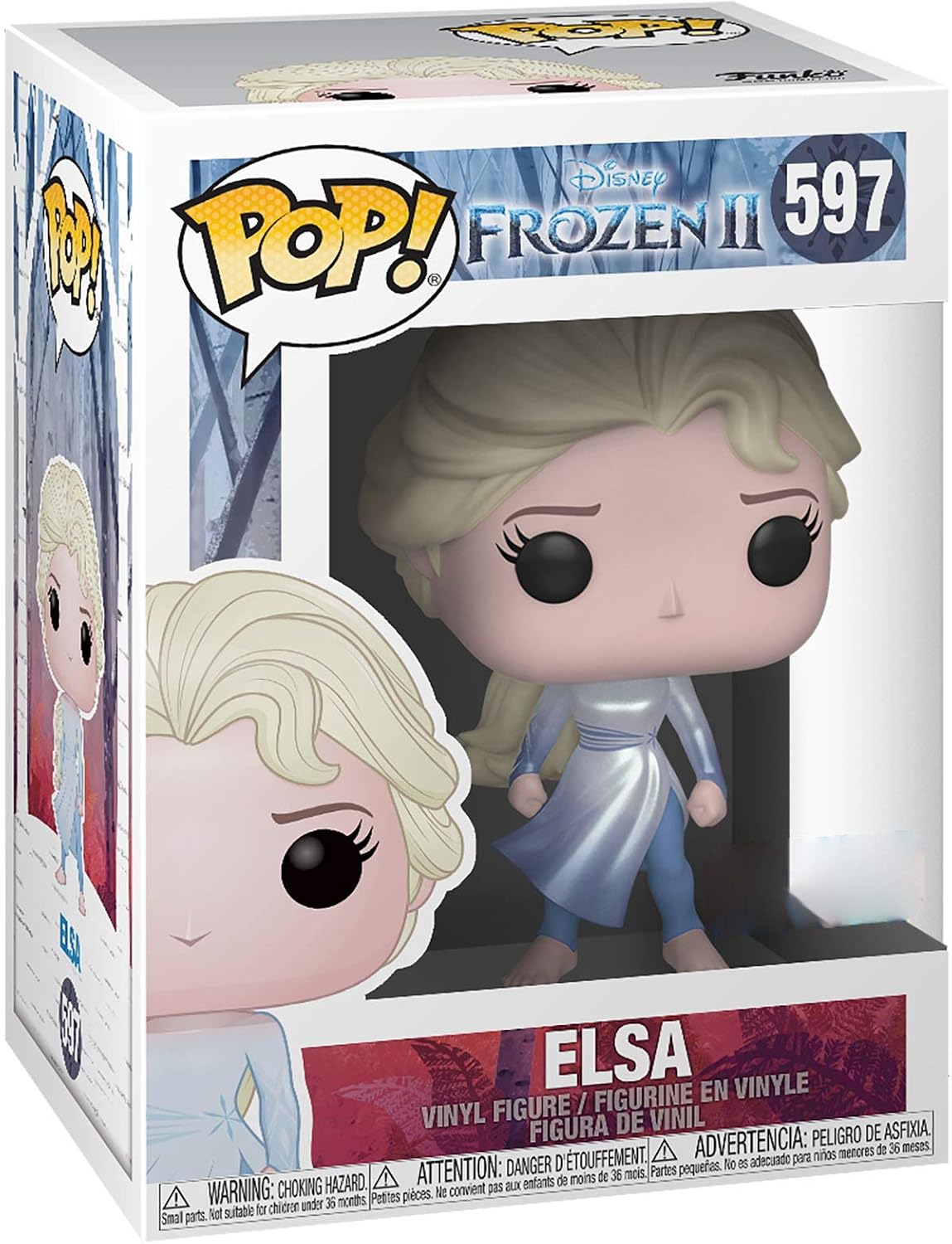 Funko Pop! Disney: Frozen 2 - Elsa (Dark Sea) Exclusive, Blue (With White and Silver) - Image 3
