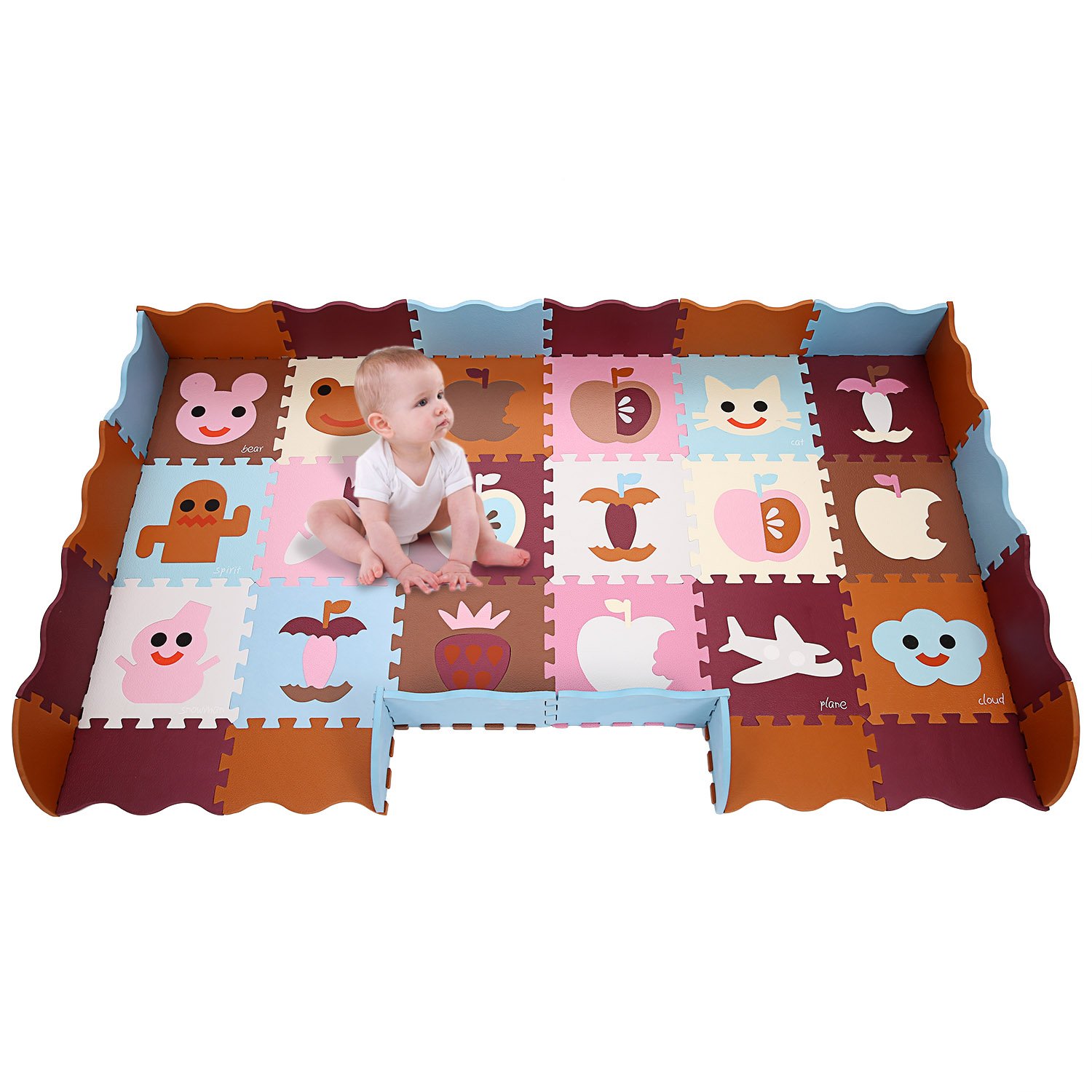 Smibie Baby Play Mats Non Toxic Crawl Mat Foam Mats for in/Out Doors