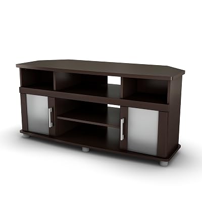 City Life Corner TV Stand - Fits TVs Up to 50&amp;#39;&amp;#39; Wide - Pure Black - by South Shore