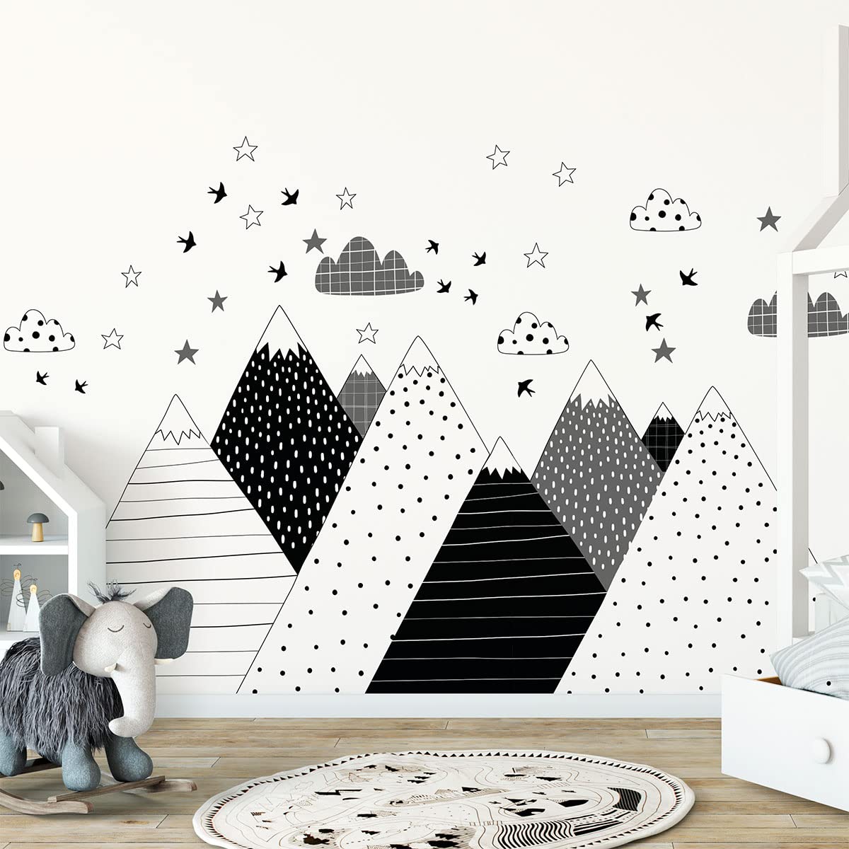 Ambiance-sticker Wall Sticker, Polyvinyl Chloride, Saska, H90 x L135 cm
