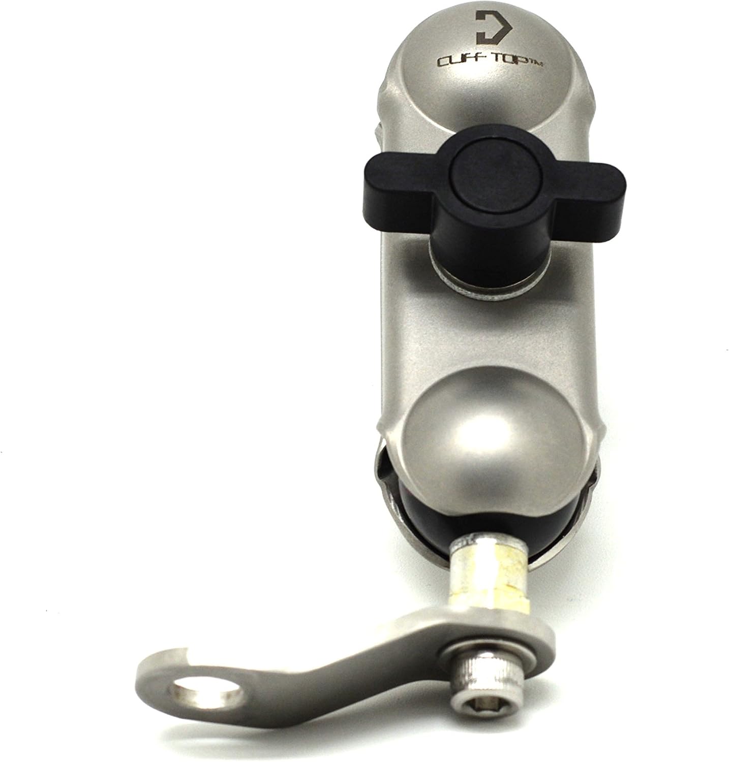 Cliff Top Double Socket Arm + 10mm Rear View Mirror Mounting Base (Silver), Arm with 10mm Mounting Base (Silver) - Image 4