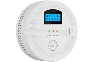 AITECseclfe Smoke and Carbon Monoxide Detector Combo, Fire Alarms Smoke detectors and Smart co Detector with Battery Powered for Home, Travel or RV, Portable, Digital Display (1 Pack)