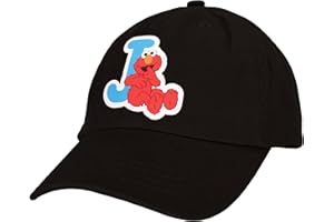 Sesame Street Elmo & Abby Kids Toddler Cap with Initial, Toddler Boys Hat, Youth Girl Baseball Cap, Cute Toddler Baseball Cap