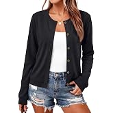 LILLUSORY Lightweight Brushed Fall Cardigan for Women | Breathable, Buttery-Soft, Vintage-Inspired Buttons, 2026 Chic Outfits, Versatile for Work &amp; Weekends