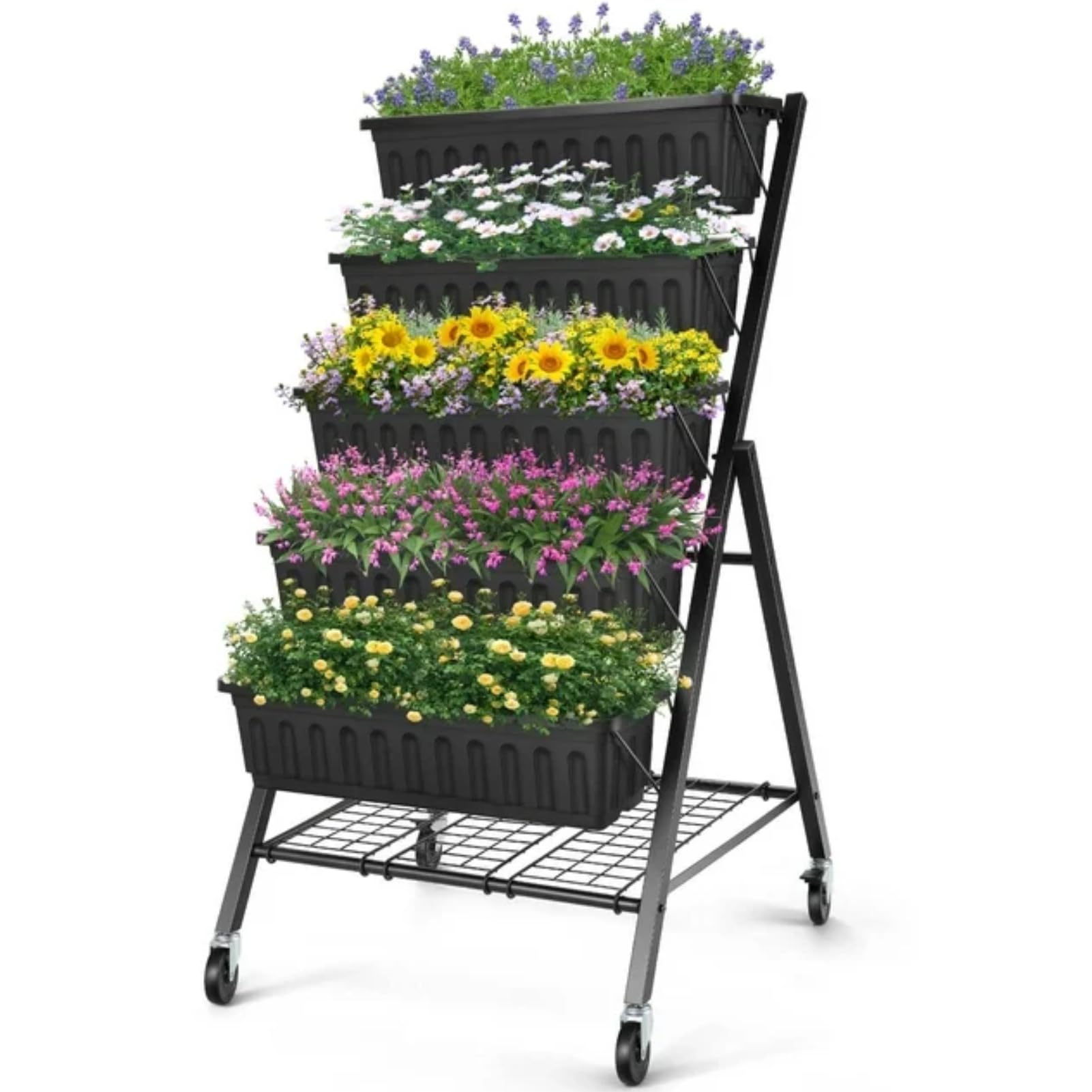 System Planter Box Suyncll Vertical Raised Garden Bed Planter Box,5 Tiers Vertical Garden ...