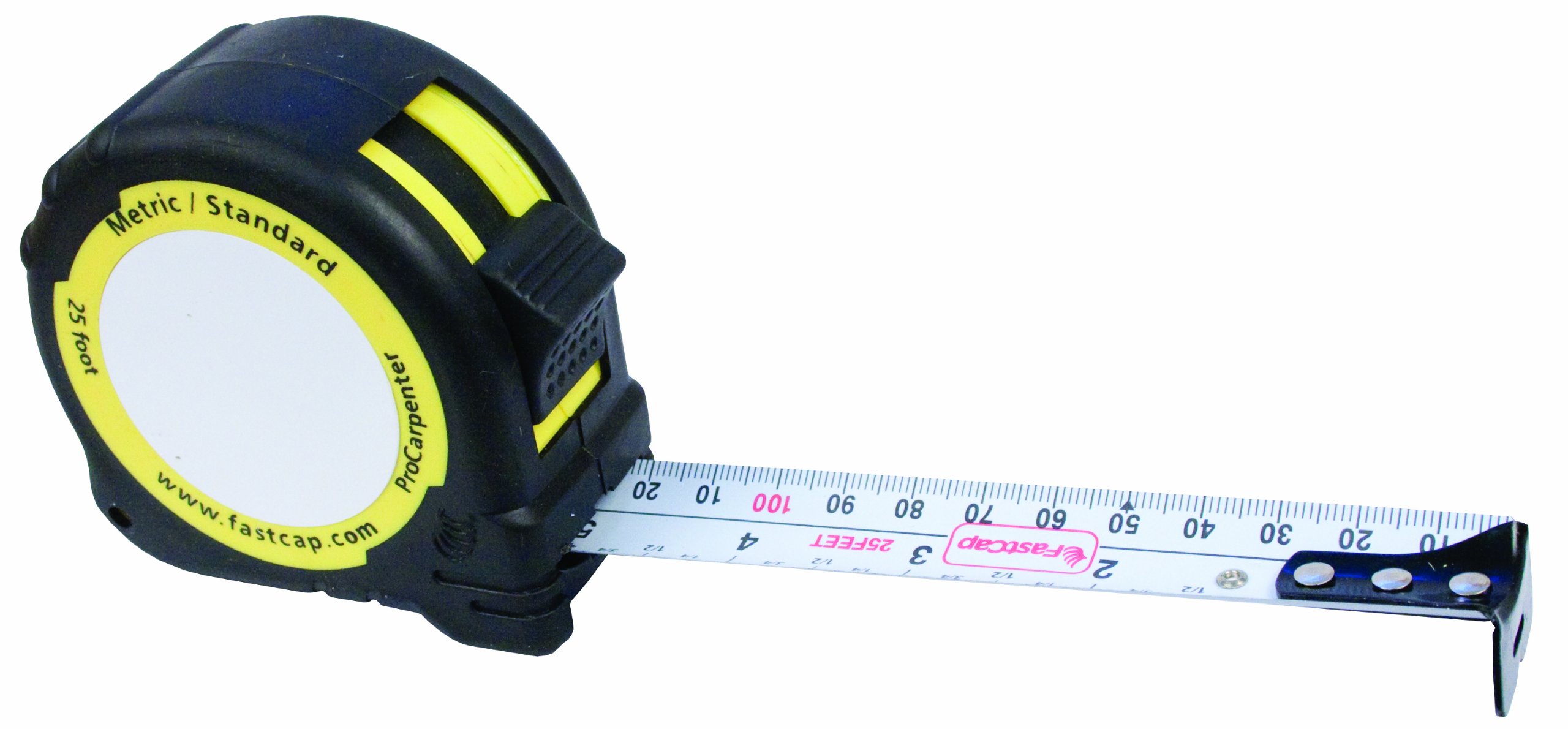 Laserjamb - PMS-25 LaserJamb ProCarpenter PMS25 Pad Metric Standard Tape Measure Black Rubber case, Yellow Accent