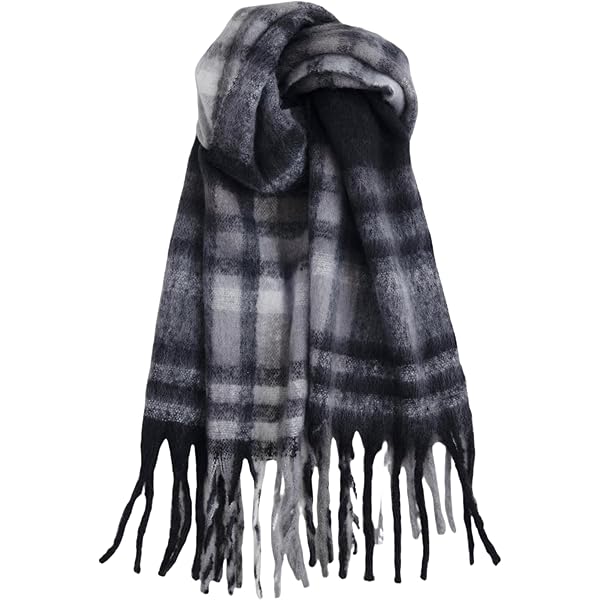 Crayon De Couleur En Bois RIIQIICHY Plaid Scarf For Women Chunky