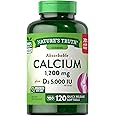 Amazon.com: Absorbable Calcium 1200 mg with Vitamin D3 5000 IU | 120 ...