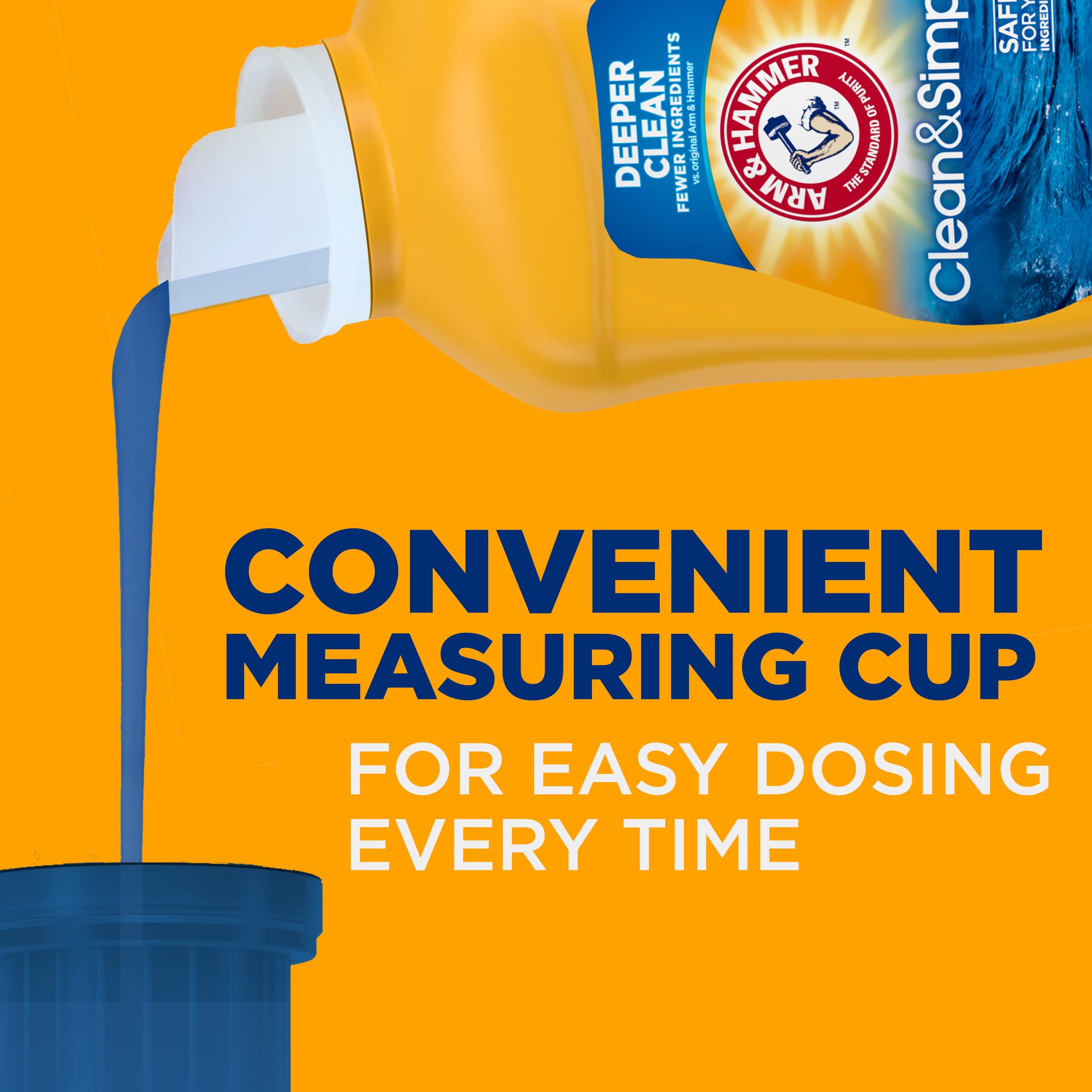 ARM & HAMMER Clean & Simple, 77 Loads Liquid Laundry Detergent, 100.5 Fl oz