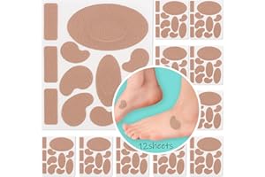 DECPROCH Moleskin for Blisters Feet, Moleskin Padding for Shoes, Blister Prevention Pads,12 Sheets (132 Pieces Totally)