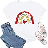 TIEEI Teacher Shirt for Women Preschool Teacher Tshirt Helping Little Minds Grow Tee Top